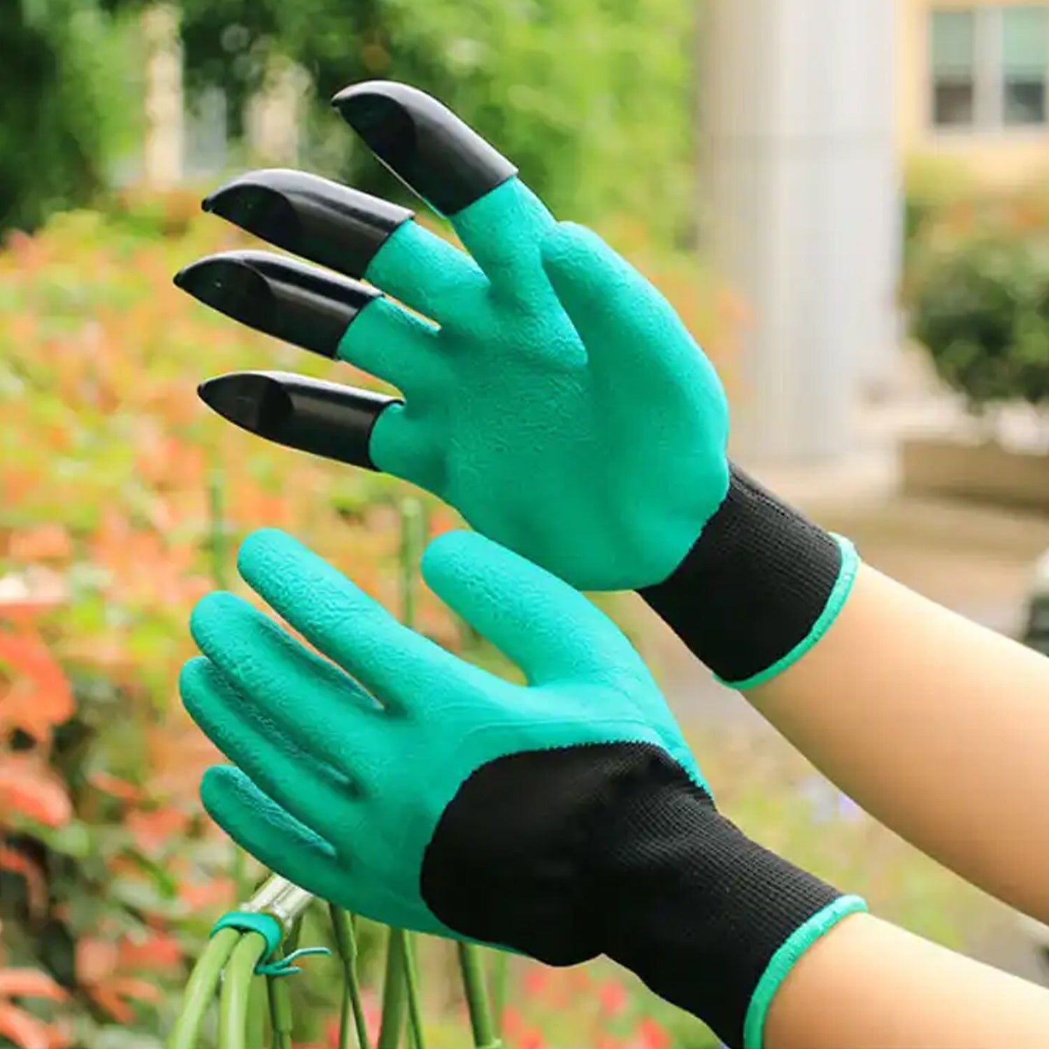 0719 Heavy Duty Garden Farming Gloves- ABC Plastic Washable With Hand Fingertips & ABS Claws For Digging & Planting, Gardening Tool for Home Pots Agriculture Industrial Farming work Men & Women (1 Pair) 0719 Heavy Duty Garden Farming Gloves- ABC Plastic Washable With Hand Fingertips & ABS Claws For Digging & Planting, Gardening Tool for Home Pots Agriculture Industrial Farming work Men & Women (1 Pair)
